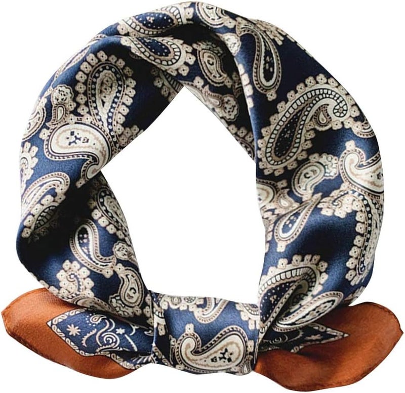 MEISEE Mulberry Silk Scarfs Women Small Square Scarf 21" x 21" Breathable Lightweight Neckerchief Headscarf - Image 1