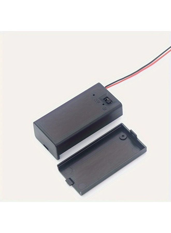 9V Battery Holder With Switch Cable Heavy Duty Metal Construction For Home Office Car - Image 1