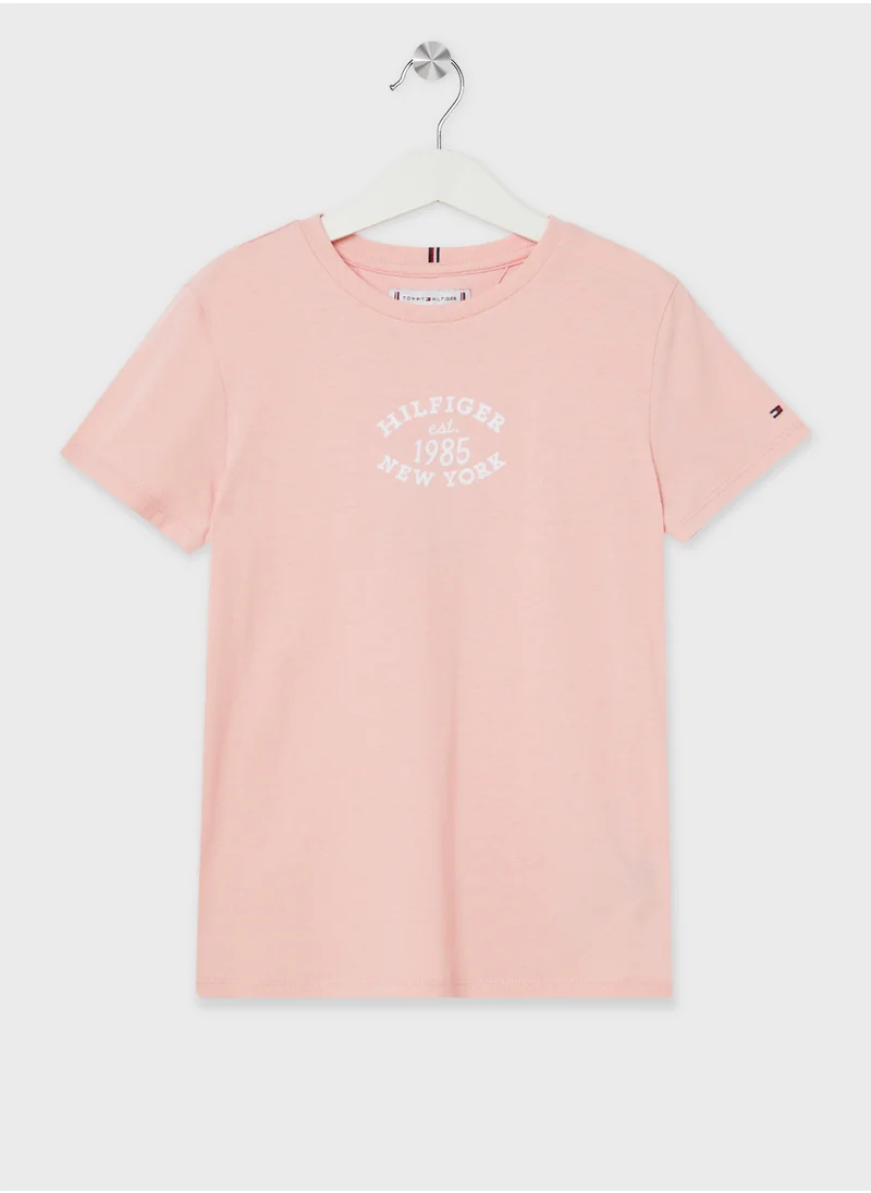 TOMMY HILFIGER MONOTYPE FLOCK REG TEE SS