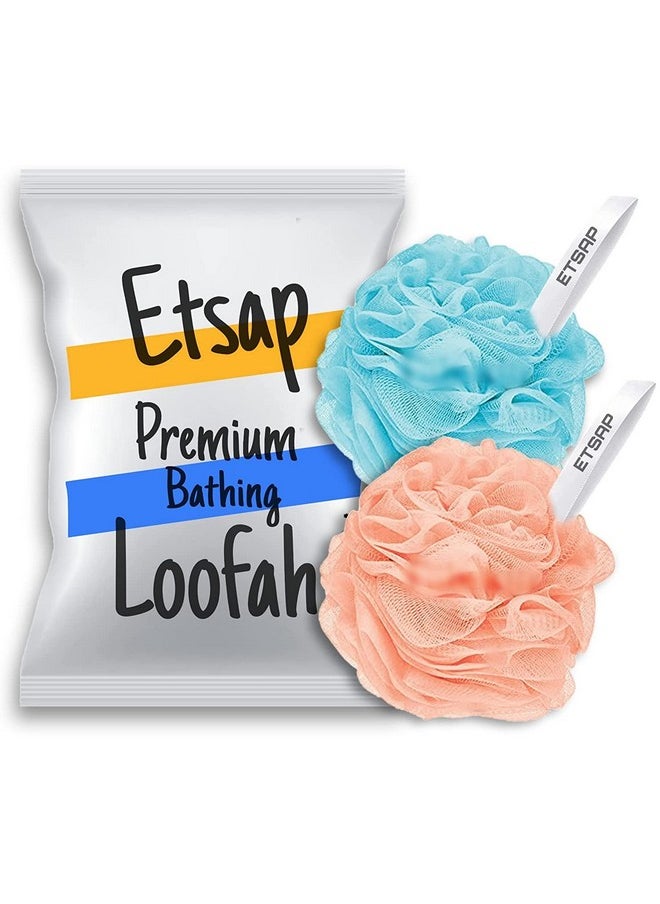 RIXTEC ETSAP Premium Bathing Round Loofah for Men and Women (Pack of 2)(color may very)  - Image 1