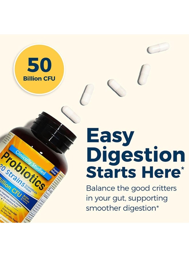 NewRhythm Probiotics 50 Billion CFU 20 Strains, Gluten-Free (60 Veggie Capsules) - Image 4
