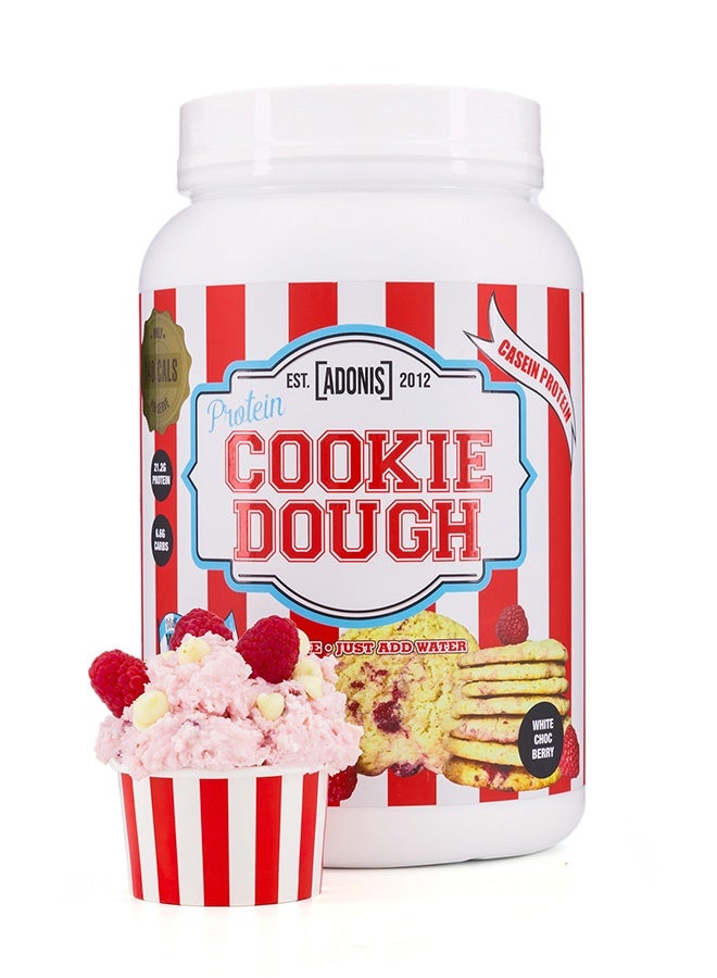 Adonis Protein Cookie Dough, Casein Protein, White Choc Berry Flavour 1kg