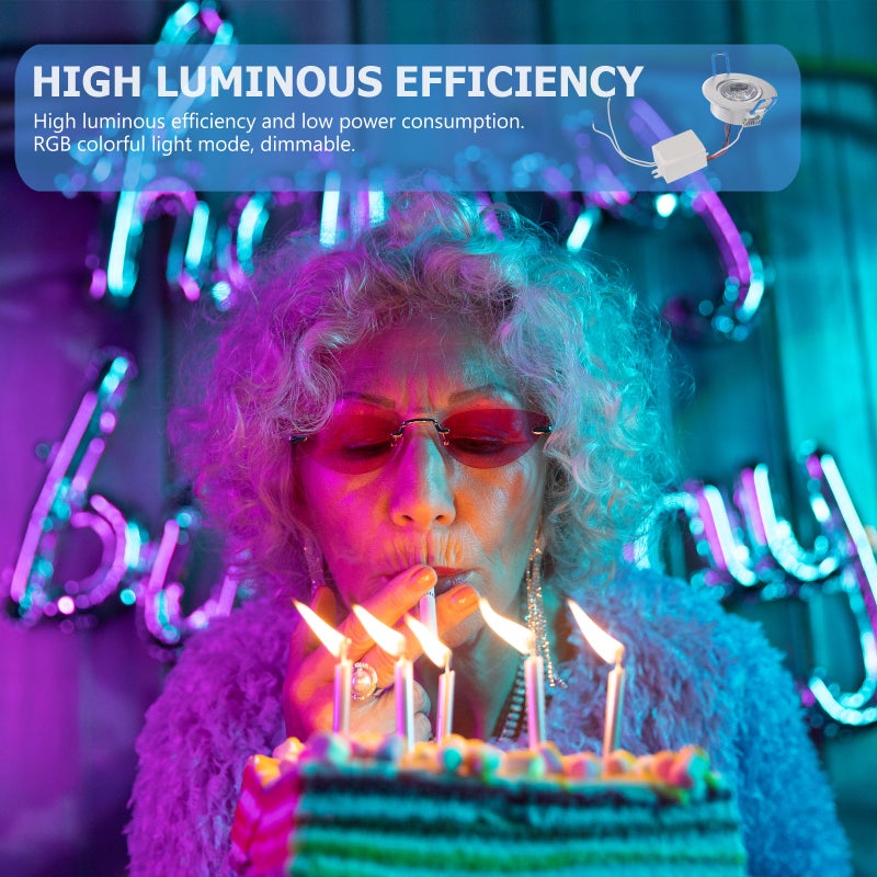 🏠 إضاءة سقف LED قابلة للتعتيم بالألوان مع تحكم عن بعد - Image 4
