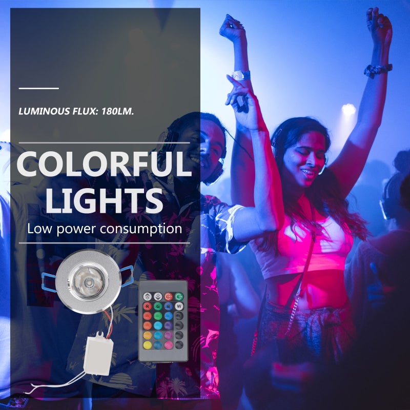 🏠 إضاءة سقف LED قابلة للتعتيم بالألوان مع تحكم عن بعد - Image 5