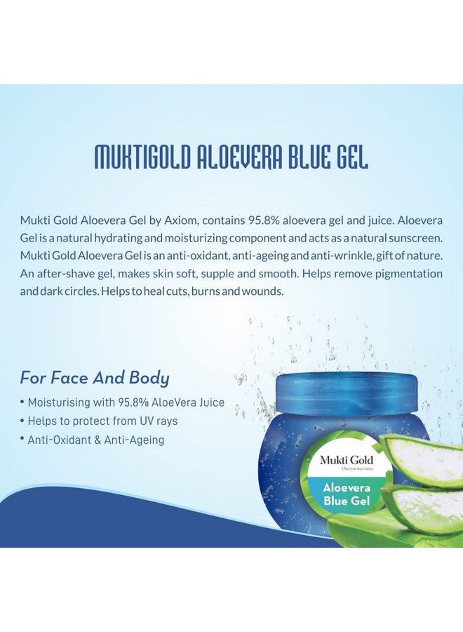 Axiom Mukti Gold Aloevera Blue Gel 125ml Pack of 1| Aloevera Gel for Face and Body | Goodness of Neem,Tulsi and Rose | Helps to Repair From Sun Damage | Hydrating Moisturizer - Image 5