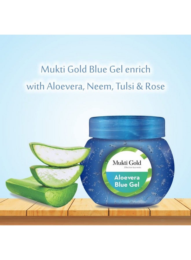 Axiom Mukti Gold Aloevera Blue Gel 125ml Pack of 1| Aloevera Gel for Face and Body | Goodness of Neem,Tulsi and Rose | Helps to Repair From Sun Damage | Hydrating Moisturizer - Image 3
