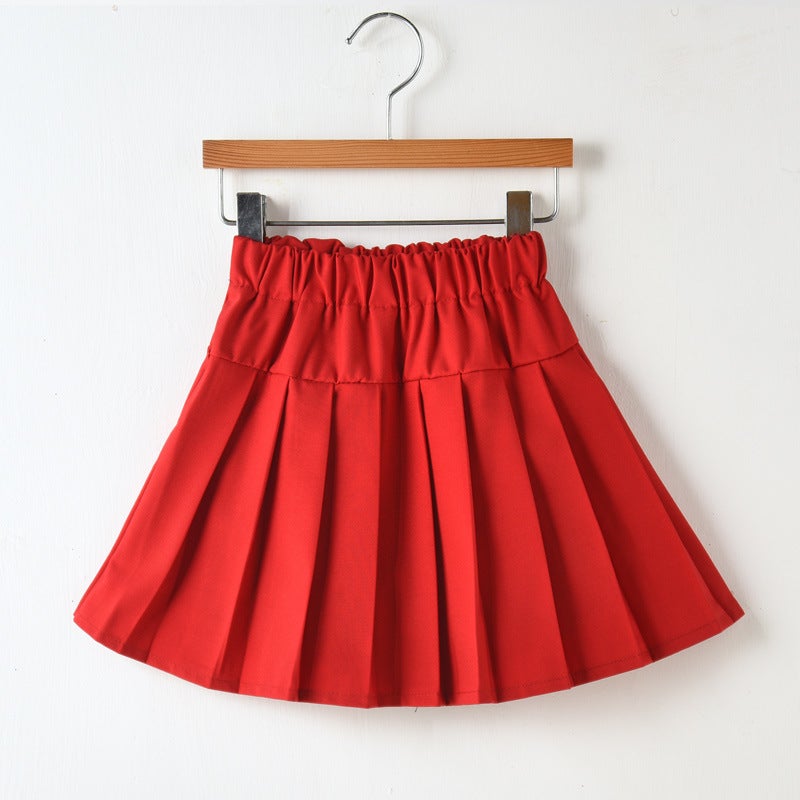 Middle And Big School Students Black Red School Uniform Skirt Performance Children'S Short Skirt Girls Pleated Skirt Skirt - Image 3