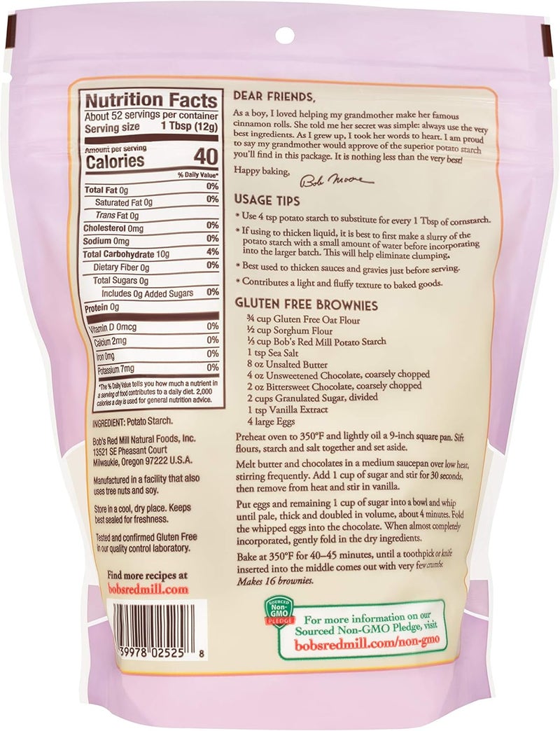 Bob's Red Mill Premium Quality Unmodified Potato Starch - Gluten Free, 623g - Image 2
