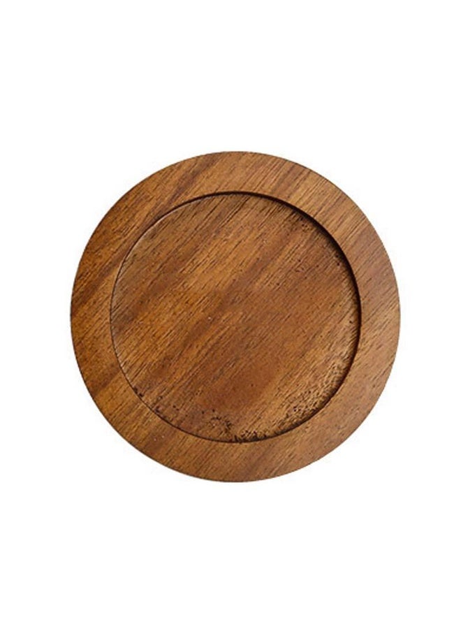 HuHa Wooden Base For Grinder Seasoning Product Storage Tray, Spec: Circle - Image 1