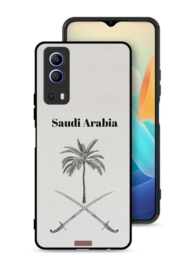 Tolwak غطاء واقي لهاتف Vivo Y72 5G - فن شعار المملكة العربية السعودية - Image 1