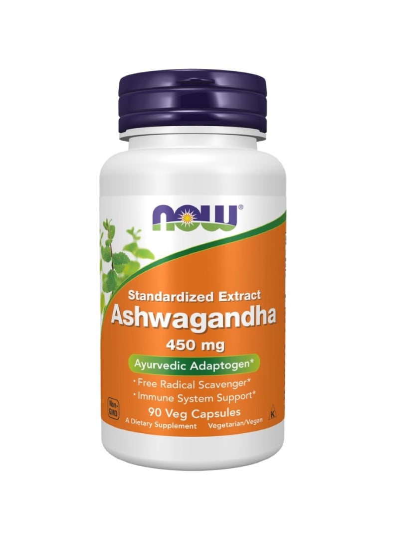 Now Standardized Extract Ashwagandha 450mg 90 Capsules