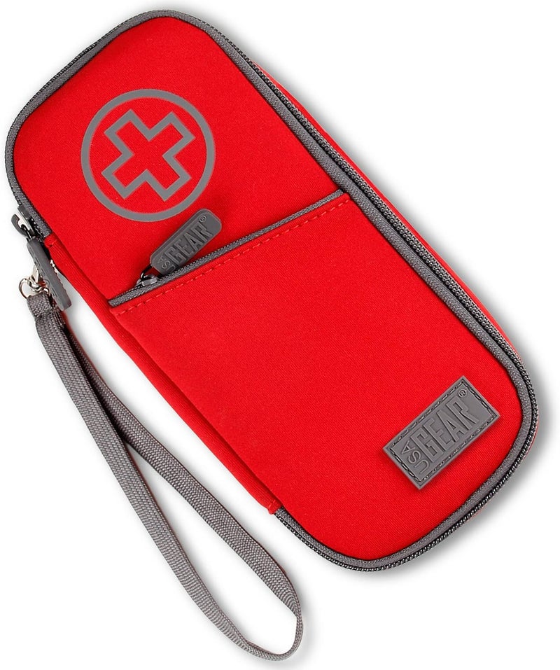 USA Gear USA GEAR Insulated Asthma Inhaler Case with Zipper Closure, Belt Loop - Fits Inhaler, Spacer(Without Mask), Nasal Spray & More - Travel Medicine Pouch w/Belt Loop & Wrist Strap, Emergency ID Included