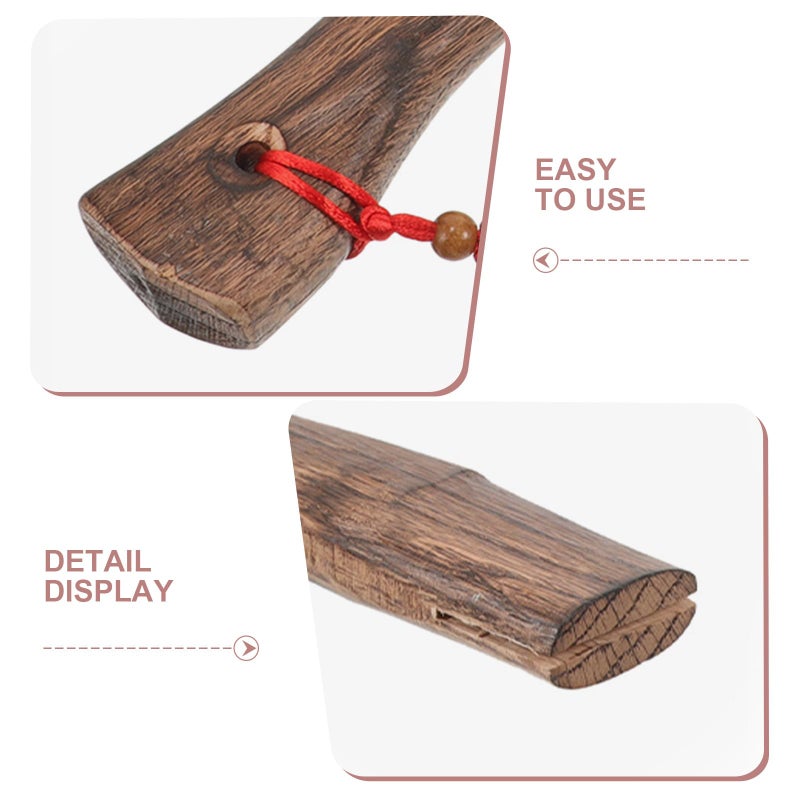 Wooden Axe Handle Replacement 26Cm Carbonized Qianggang Wood with Wedge and Rope - Image 4