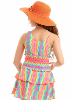 La Mer Girls' swimsuit dress with bright colors and a soft feminine touch  - Image 3