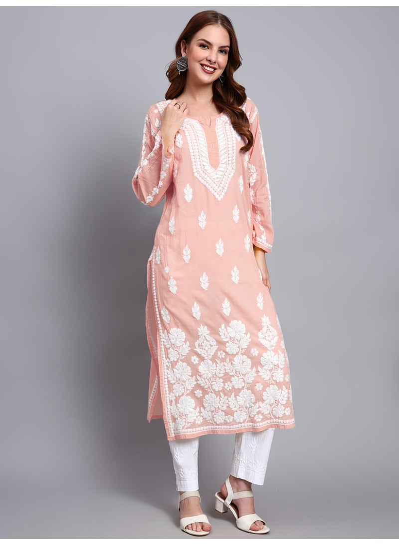 الايا كرتة قطنية مطرزة يدوياً بشيكانكاري للنساء - Image 4