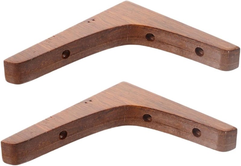 Tehaux Heavy Duty Bamboo Floating Shelf Bracket Adjustable L Shaped Corner Support 2 Pack - Image 1