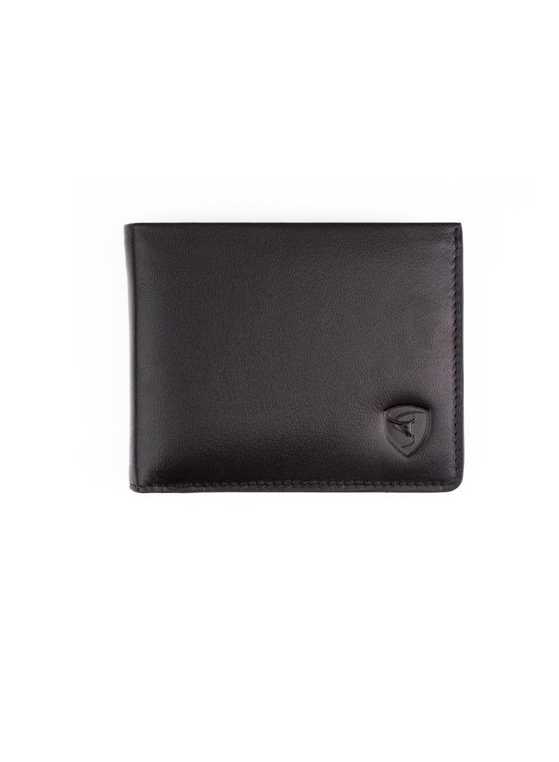 SKENZBI Slim Wallet for Men Genuine Leather Bifold Rfid Protected Purse Black - Image 2