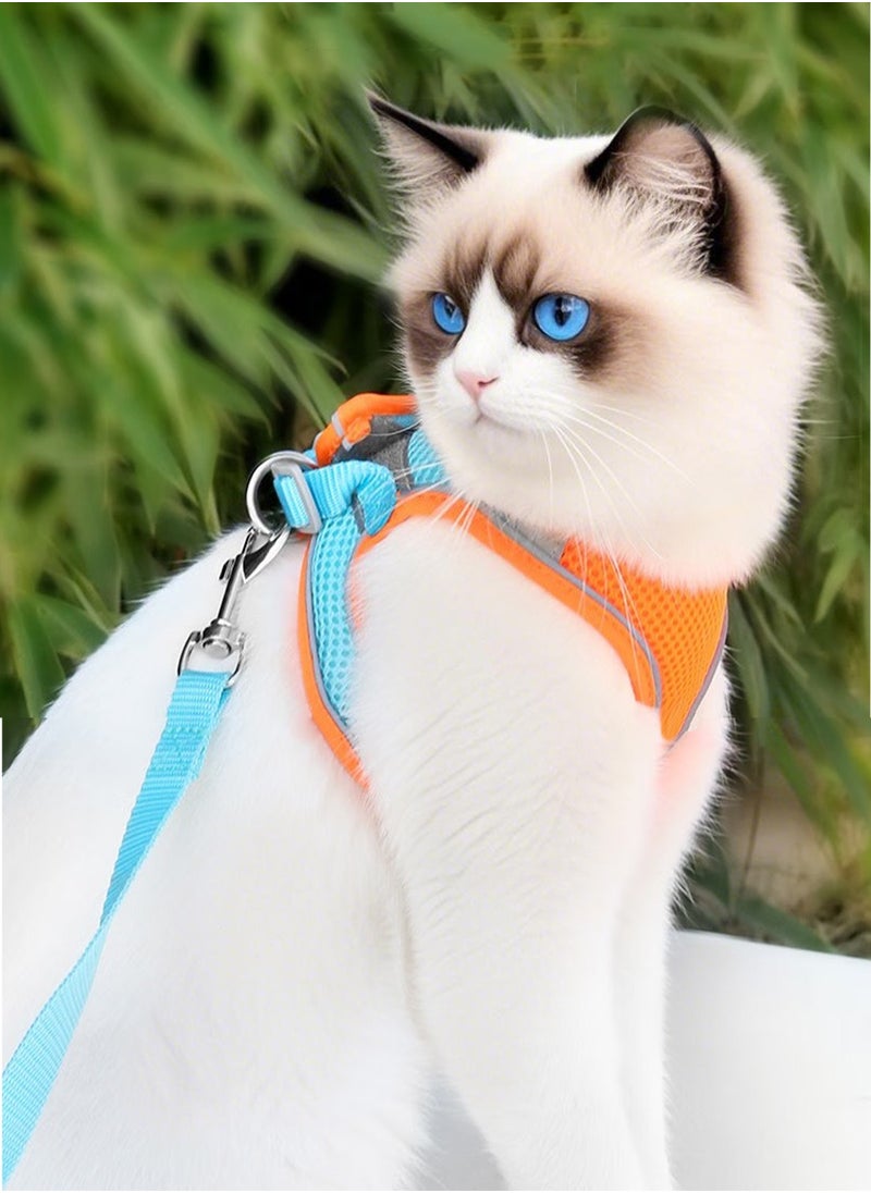 URbazaar - Adjustable Cat Harness Vest Custom Mesh Escape Proof Cat Harness and Leash Set for Walking - Image 1