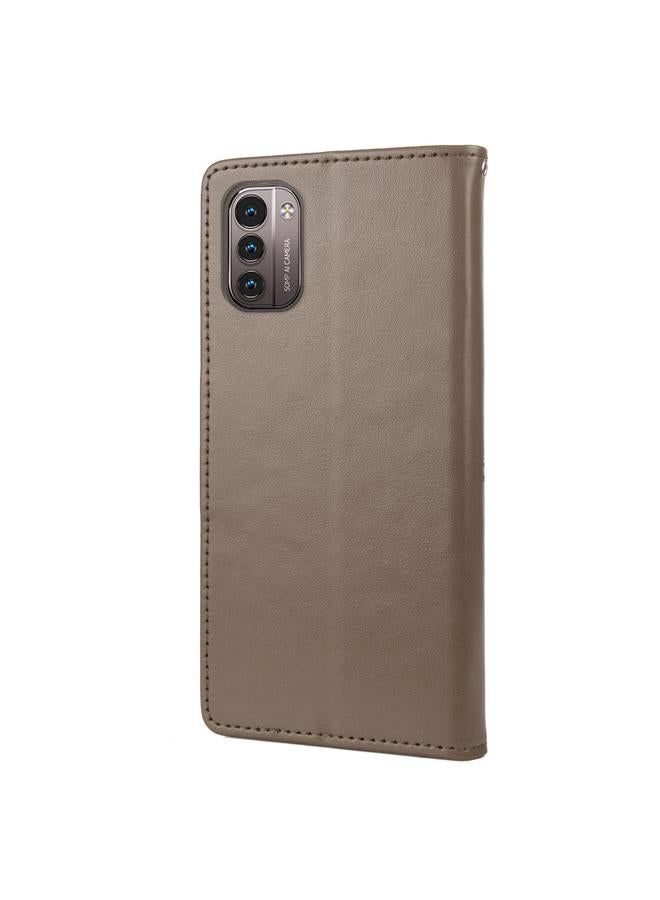 S-TOP Case For Nokia G21 Butterfly Flower Pattern Leather Phone Case - Image 3