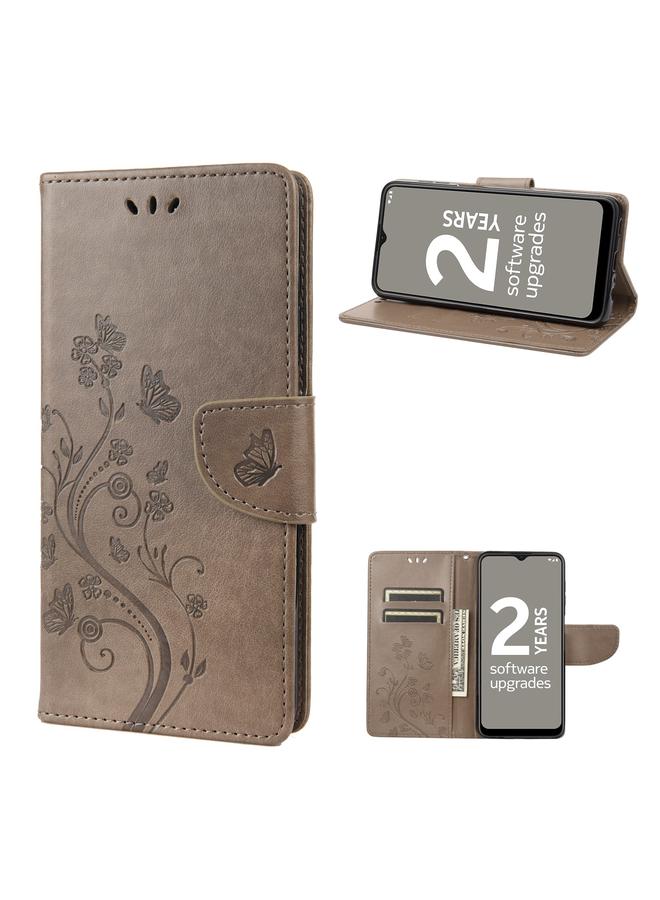 S-TOP Case For Nokia G21 Butterfly Flower Pattern Leather Phone Case - Image 1