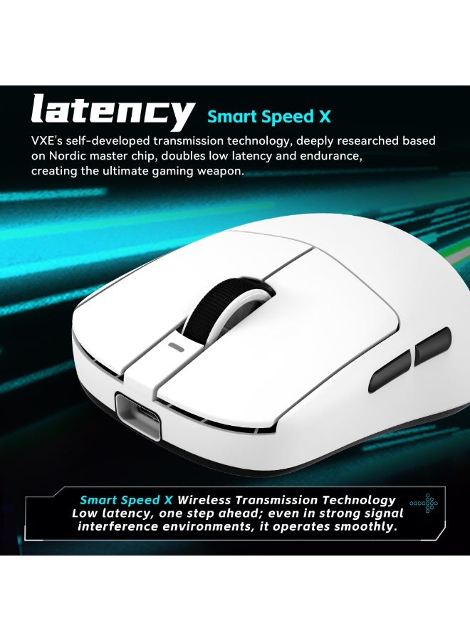 في اكس اي Dragonfly R1 Pro White Wireless Gaming Mouse, Lightweight 1.7 oz (48 g), Equipped with Pixart PAW3395, Up to 75 Hours, Cooling Coating, 4K Polling Rate, Domestic Genuine Product - Image 4