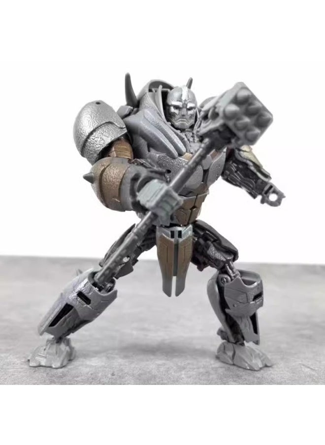 null - Mingxi Transfiguration Toy MX-6601 Four Transformations SS Original Large Alloy Version Old Wei MX-6602 Rhino Children's Robot-Color:Minxi 6602 Rhino - Image 1