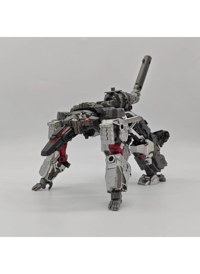 null - Mingxi Transfiguration Toy MX-6601 Four Transformations SS Original Large Alloy Version Old Wei MX-6602 Rhino Children's Robot-Color:Minxi 6602 Rhino - Image 1