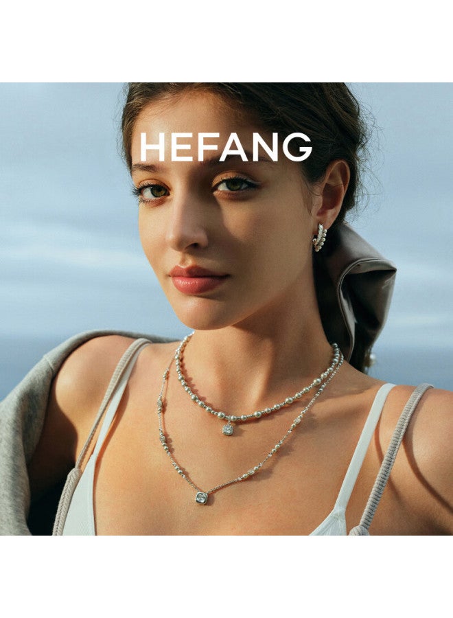 Hefang elry Starlight Cube Necklace For Women, Elegant Long Chain Necklace, Birthday And New Year Gift For Girlfriend