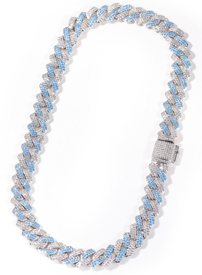 Mark Fairwhale Hip hop Strip Cuban Necklace Versatile 13mm Zircon Set Fashion Personalized Jewelry  - Image 1