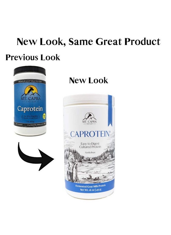 MT. CAPRA SINCE 1928 - Caprotein ; Casein Protein Concentrate Fermented Goat Milk Protein From Grassfed Pastured Goats Extremely Easy To Digest 1 Pound - Image 1
