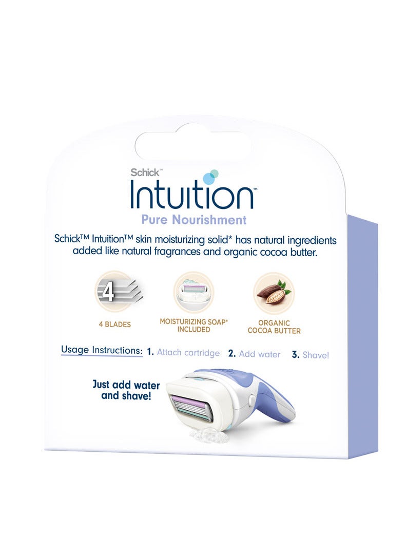 Schick Intuition Renewing Moisture, Pure Nourishment, Sensitive care Women's Refill Razor Blades ( 3 pcs ) - Image 2