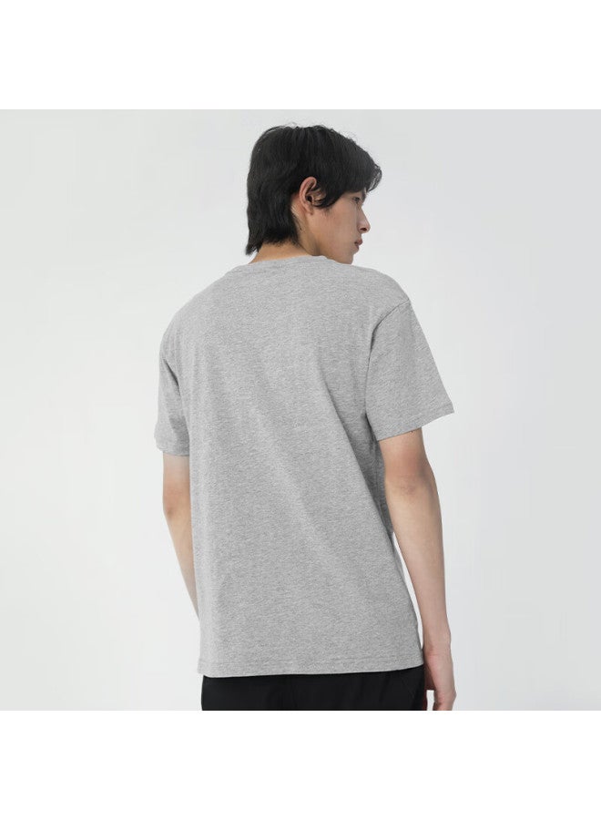 Markless men's Solid Color Short Sleeve T-shirt Txa5630m Light Linen Grey Xxl - Image 3