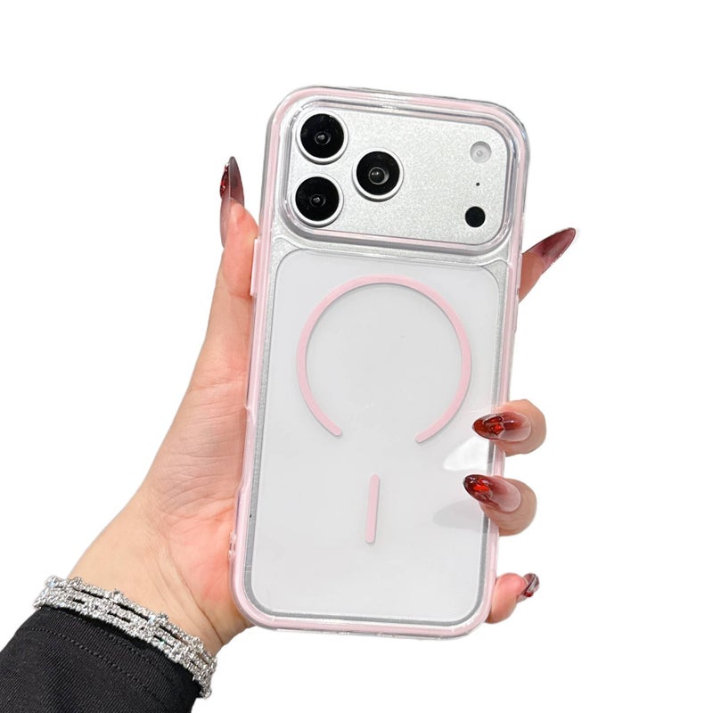 MS غطاء MagSafe بAcrylic لـ iPhone 13 مع تصميم ثنائي اللون ومغناطيس قوي مع شفاف باللون Cream Yellow مغناطيسي بظهر شفاف من الأكريليك - Image 4