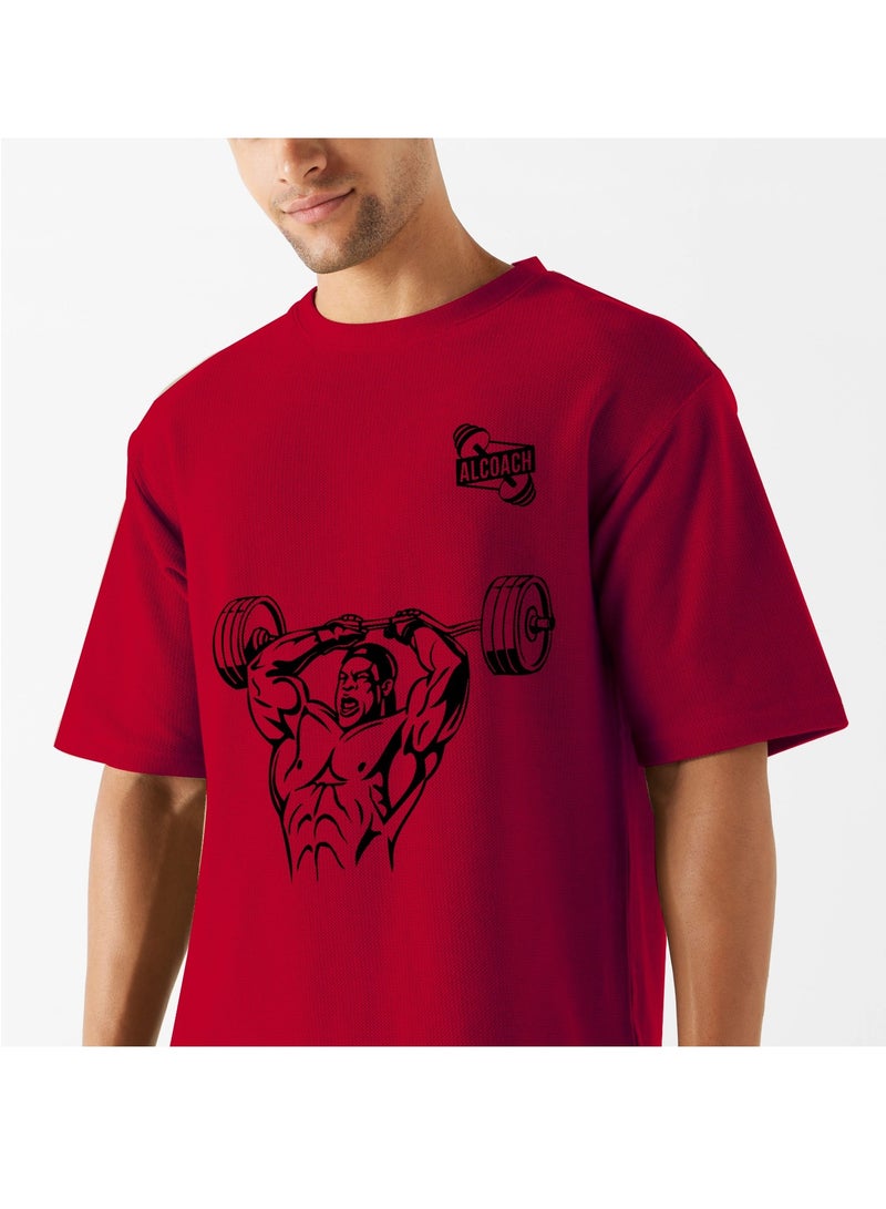 ALCOACH Minimal Print Oversized Pure Cotton T-Shirt  - Image 5