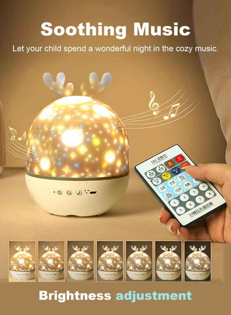 URbazaar 2Pcs Star Projector Night Light for Kids, Kids Night Light Projector with Remote AUTO Timer Dimmable for Bedroom Decor Rechargeable Toddler Night Light for Boys Girls Baby Gift - Image 4