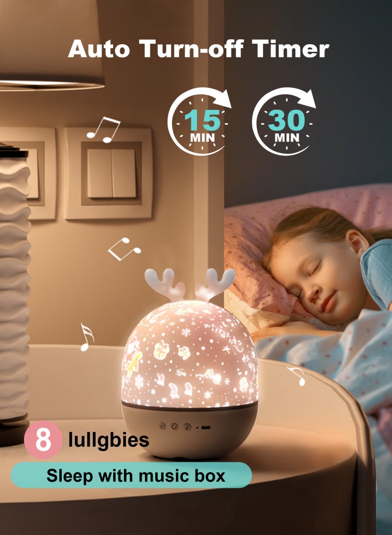 URbazaar 2Pcs Star Projector Night Light for Kids, Kids Night Light Projector with Remote AUTO Timer Dimmable for Bedroom Decor Rechargeable Toddler Night Light for Boys Girls Baby Gift - Image 5