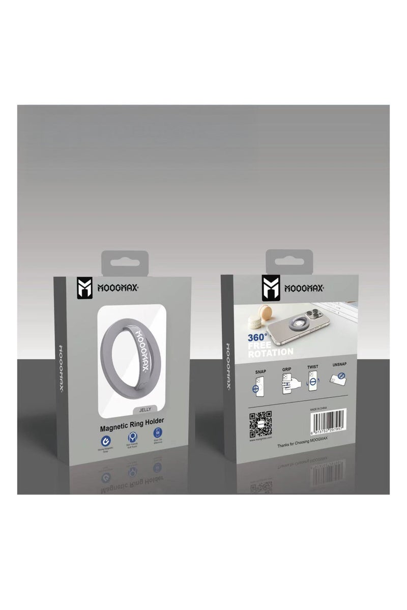 MOOGMAX MX-MH192 Jelly Magnetic Ring Holder, Grey - Image 1