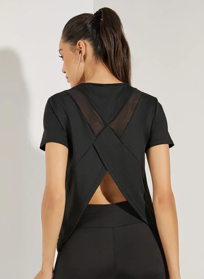 ستايلي Dual Back Mesh Panel Top
