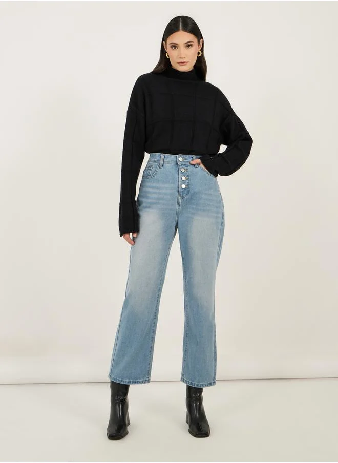 ستايلي Straight Fit Mid Rise Faded Jeans