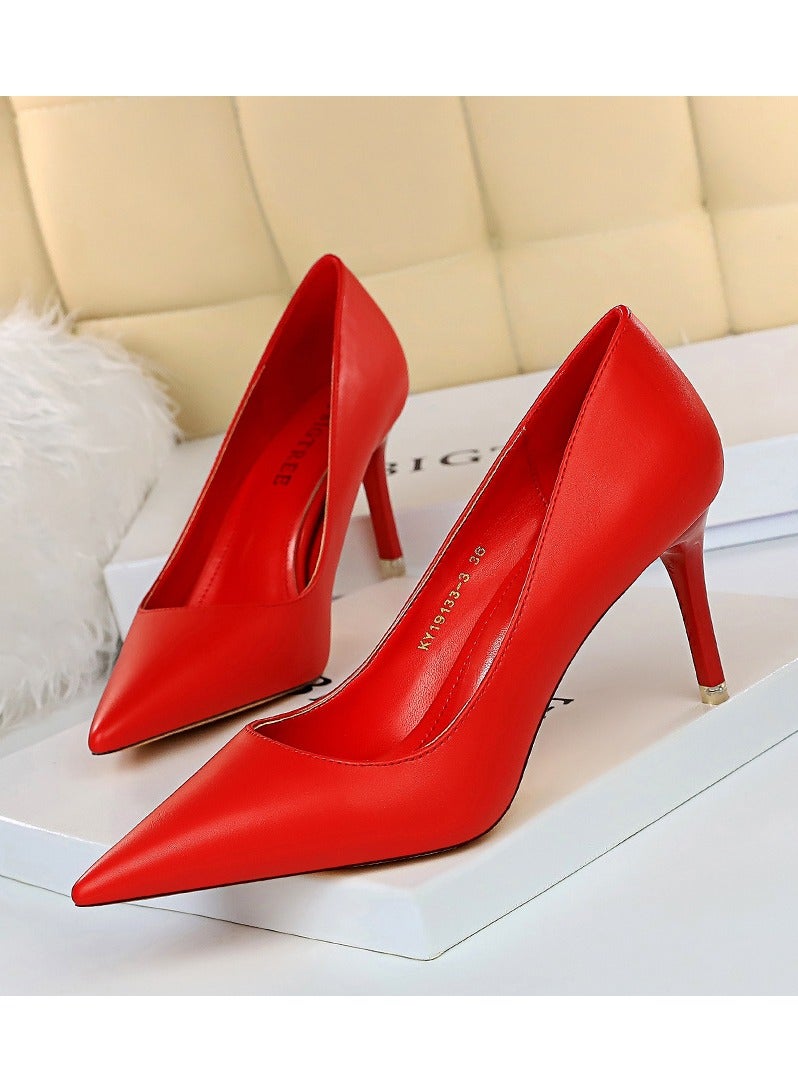 بيج تري 2024 تصميم جديد كعب عالي كعب مدبب 7.5 سم - Image 1