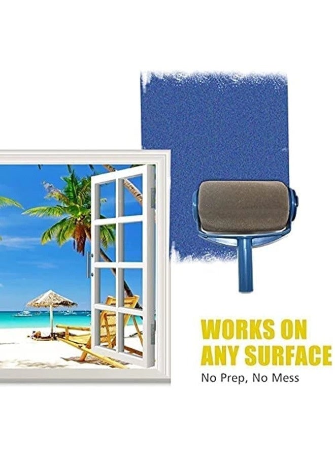 شيبشيب طقم بكرات طلاء احترافية مكون من 7 قطع مع عمود تمديد، مجموعة فرش طلاء سريعة للجدران والأسقف، مجموعة أدوات تزيين الجدران المنزلية - Image 2