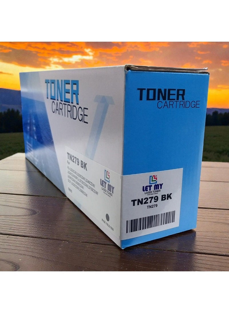 LET MY TN279 BLACK (1 PCS) Compatible Toner Cartridge For Brother HL-L3280CDW, DCP-L3520CDW, DCP-L3560CDW, MFC-L3720CDW, MFC-L3760CDW - Image 2