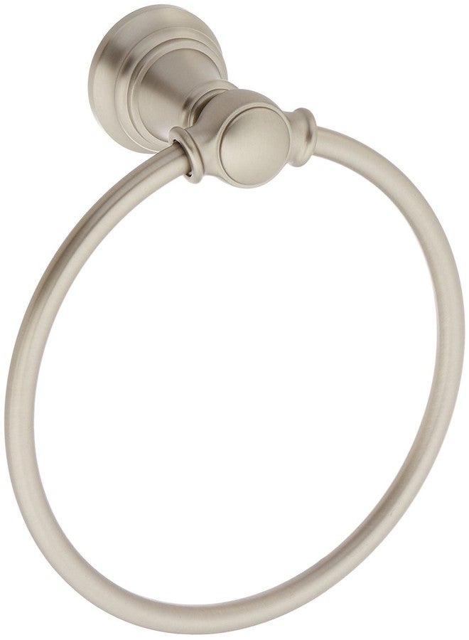 Moen YB8486BN Weymouth Bathroom Hand -Towel Ring, Brushed Nickel - Image 1