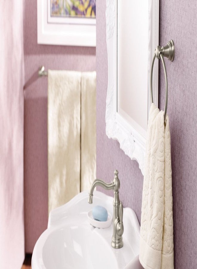 Moen YB8486BN Weymouth Bathroom Hand -Towel Ring, Brushed Nickel - Image 3