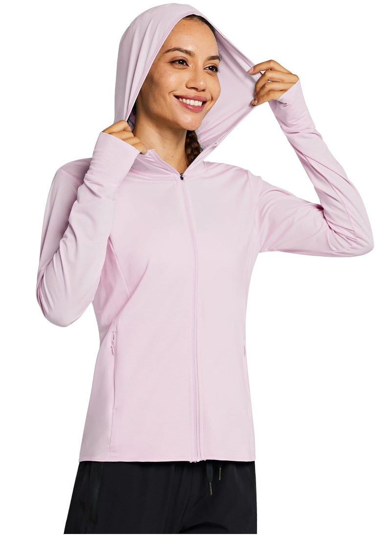 KASTWAVE - Women UPF 50+ Long Sleeve UV Sun Protection Clothing Jacket Hiking Sun Shirt Zip Up Hoodie with Pockets - Image 1