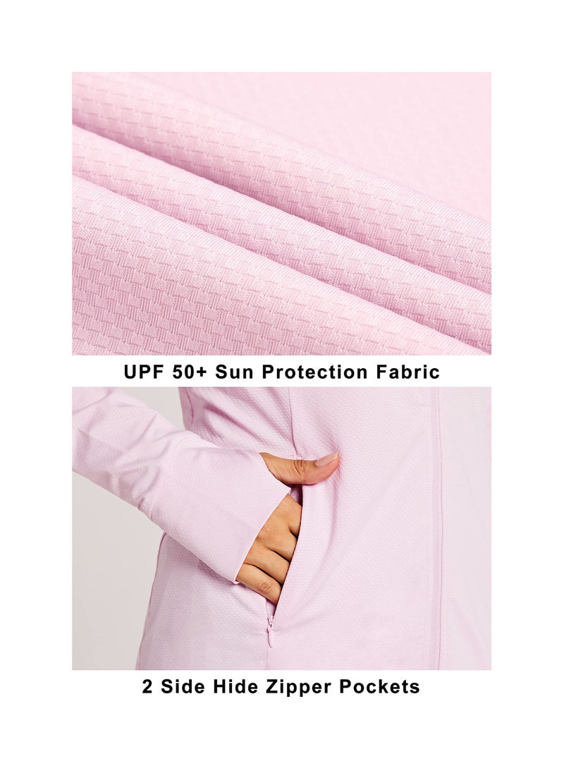 KASTWAVE - Women UPF 50+ Long Sleeve UV Sun Protection Clothing Jacket Hiking Sun Shirt Zip Up Hoodie with Pockets - Image 1
