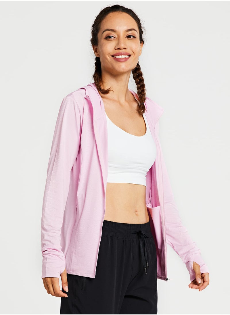 KASTWAVE - Women UPF 50+ Long Sleeve UV Sun Protection Clothing Jacket Hiking Sun Shirt Zip Up Hoodie with Pockets - Image 1