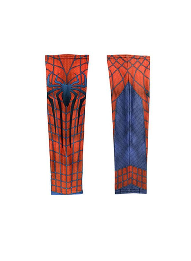 Spiderman Pattern Protection Arm Sleeves for Men Women, Compression Athletic Sleeves, Cooling Sleeves, Tattoo Cover up for Outdoor (Red, Blue) - Image 3