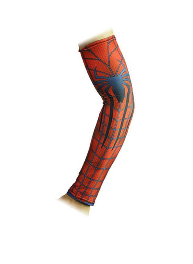 Spiderman Pattern Protection Arm Sleeves for Men Women, Compression Athletic Sleeves, Cooling Sleeves, Tattoo Cover up for Outdoor (Red, Blue) - Image 2