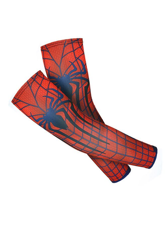 Spiderman Pattern Protection Arm Sleeves for Men Women, Compression Athletic Sleeves, Cooling Sleeves, Tattoo Cover up for Outdoor (Red, Blue) - Image 5